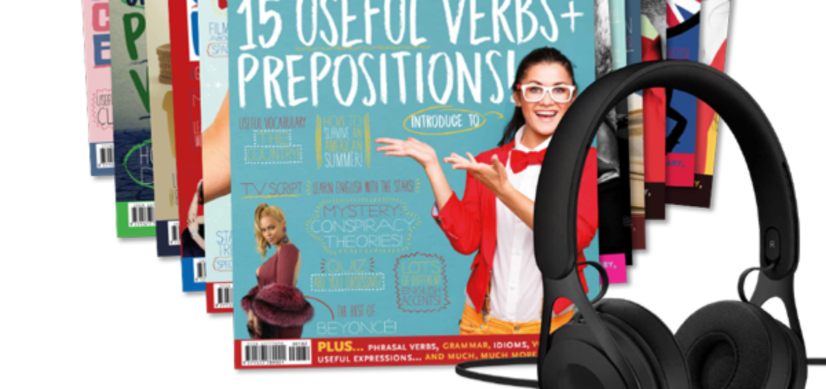 Back issue magazines selection with audios